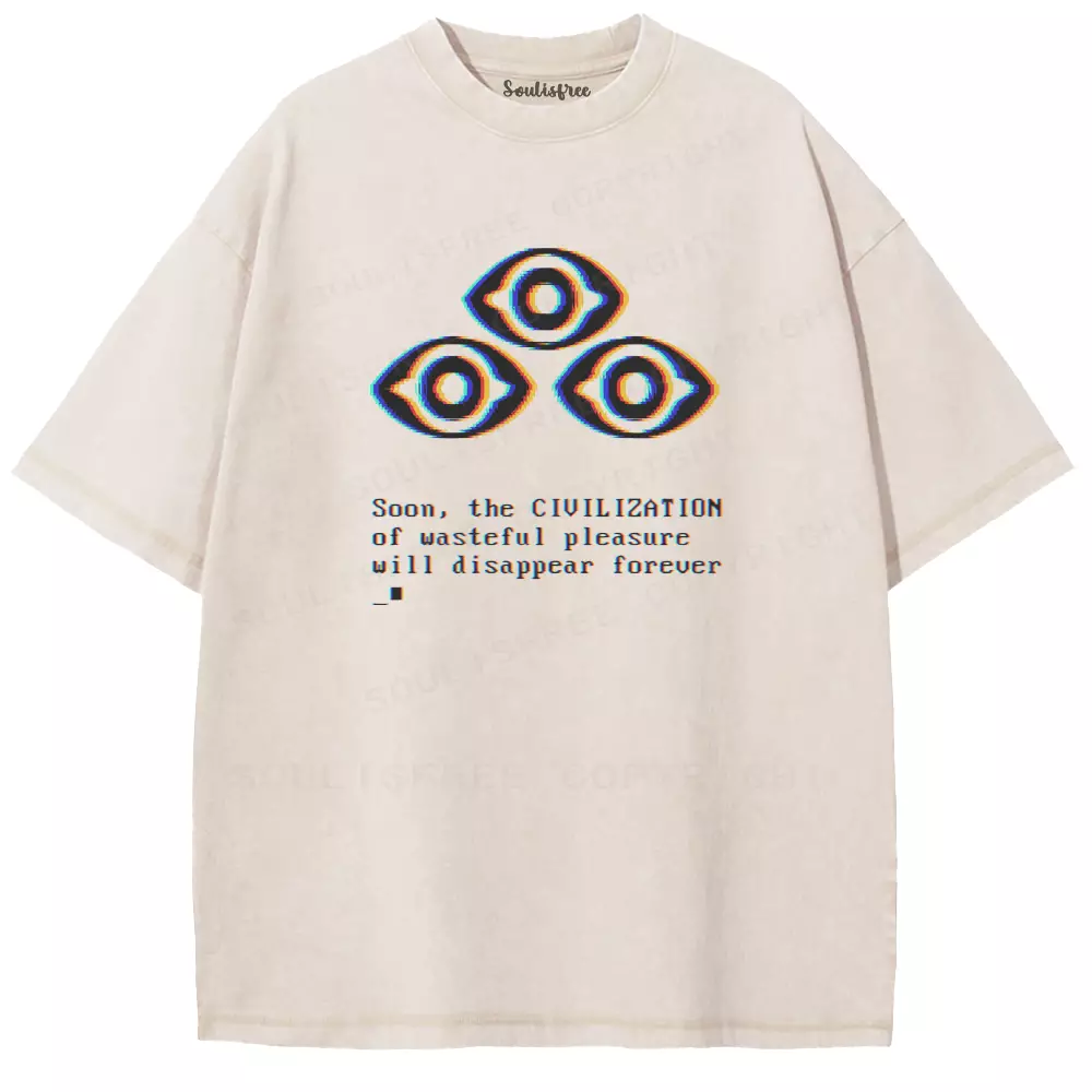 Soulisfree  Eyes Over Fading Civilization Washed Tee