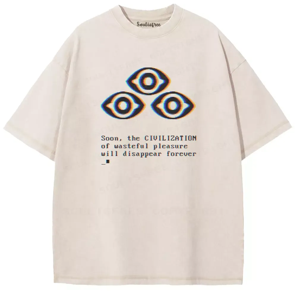 Soulisfree  Eyes Over Fading Civilization Washed Tee