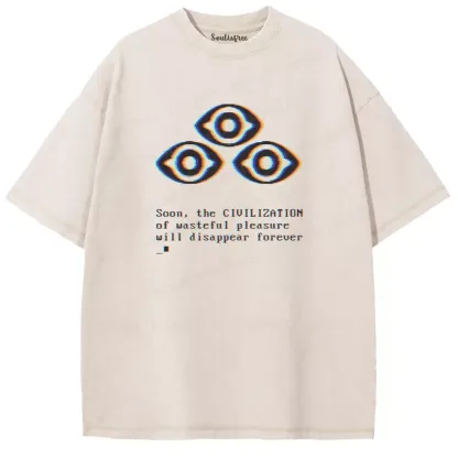 Soulisfree  Eyes Over Fading Civilization Washed Tee