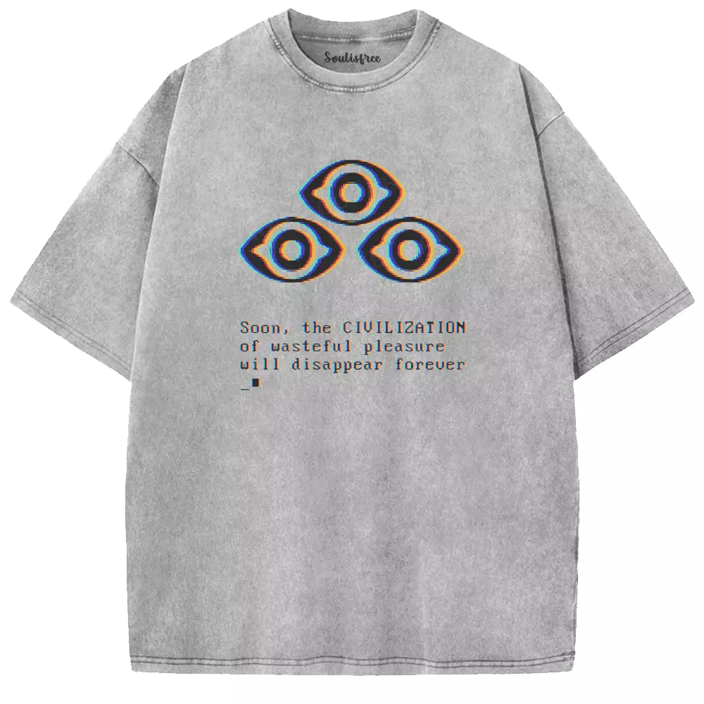 Soulisfree  Eyes Over Fading Civilization Washed Tee