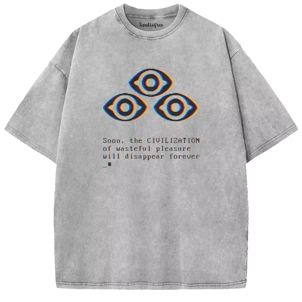Soulisfree  Eyes Over Fading Civilization Washed Tee