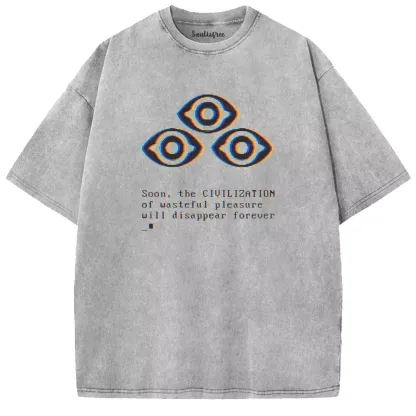 Soulisfree  Eyes Over Fading Civilization Washed Tee