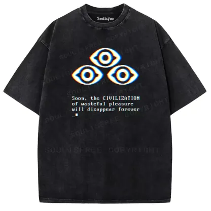 Soulisfree  Eyes Over Fading Civilization Washed Tee
