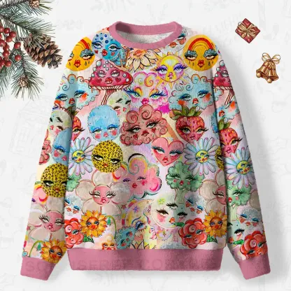 Dream Bloom Ugly Christmas Knit Sweatshirt