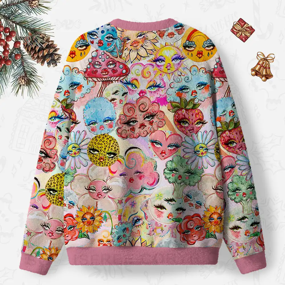 Dream Bloom Ugly Christmas Knit Sweatshirt