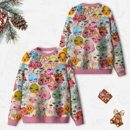 Dream Bloom Ugly Christmas Knit Sweatshirt