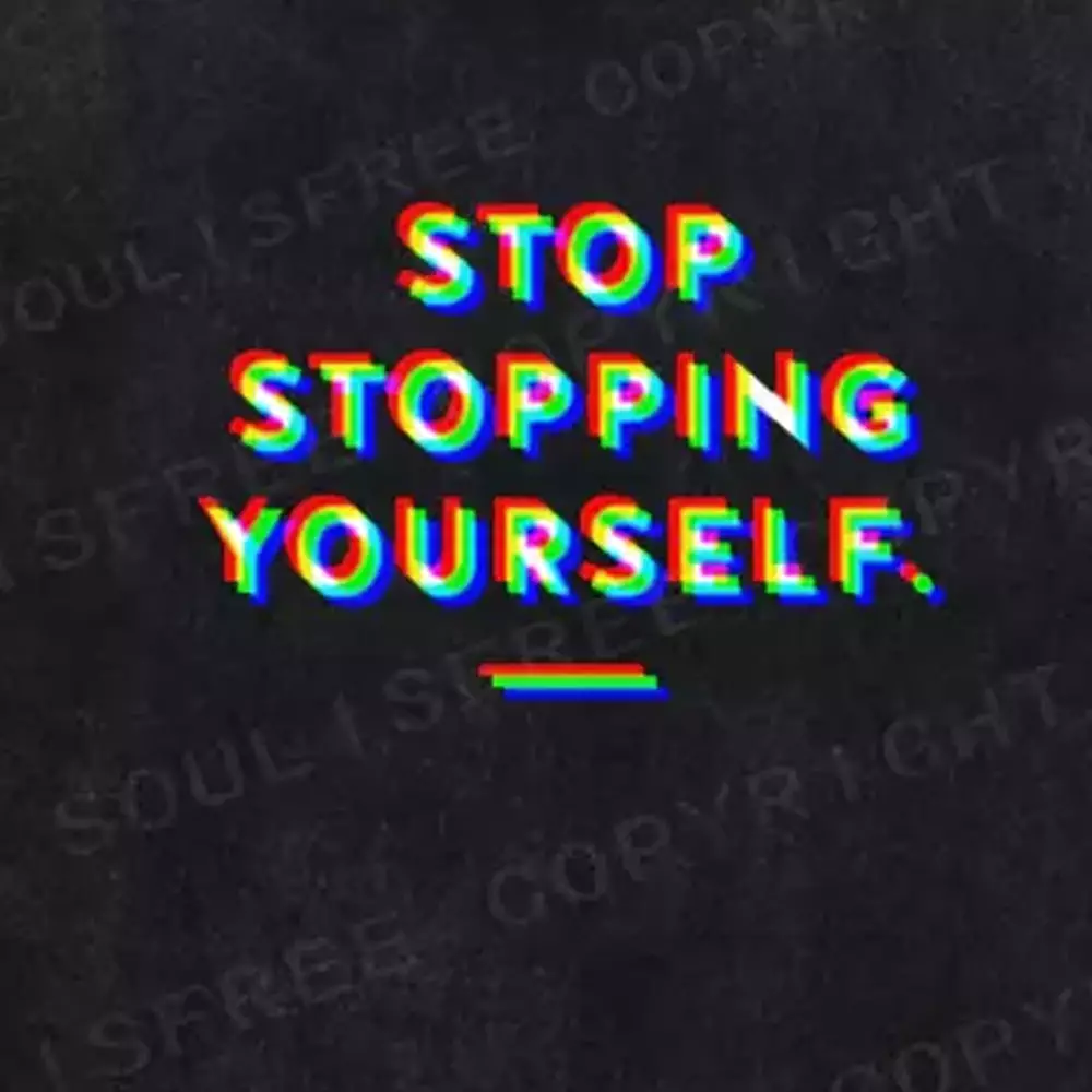 Soulisfree  STOP STOPPING YOURSELF.  Washed Tee