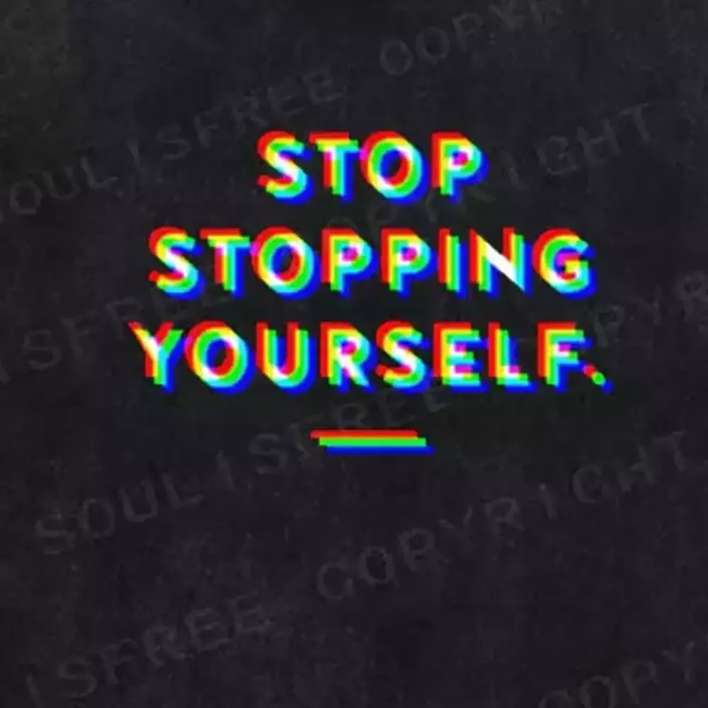 Soulisfree  STOP STOPPING YOURSELF.  Washed Tee
