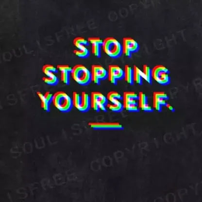 Soulisfree  STOP STOPPING YOURSELF.  Washed Tee