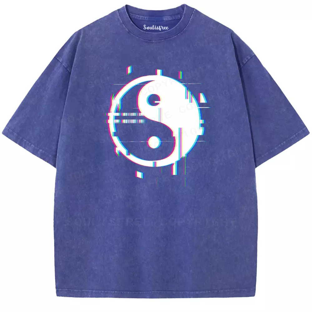 Soulisfree  Neon Dualism Washed Tee