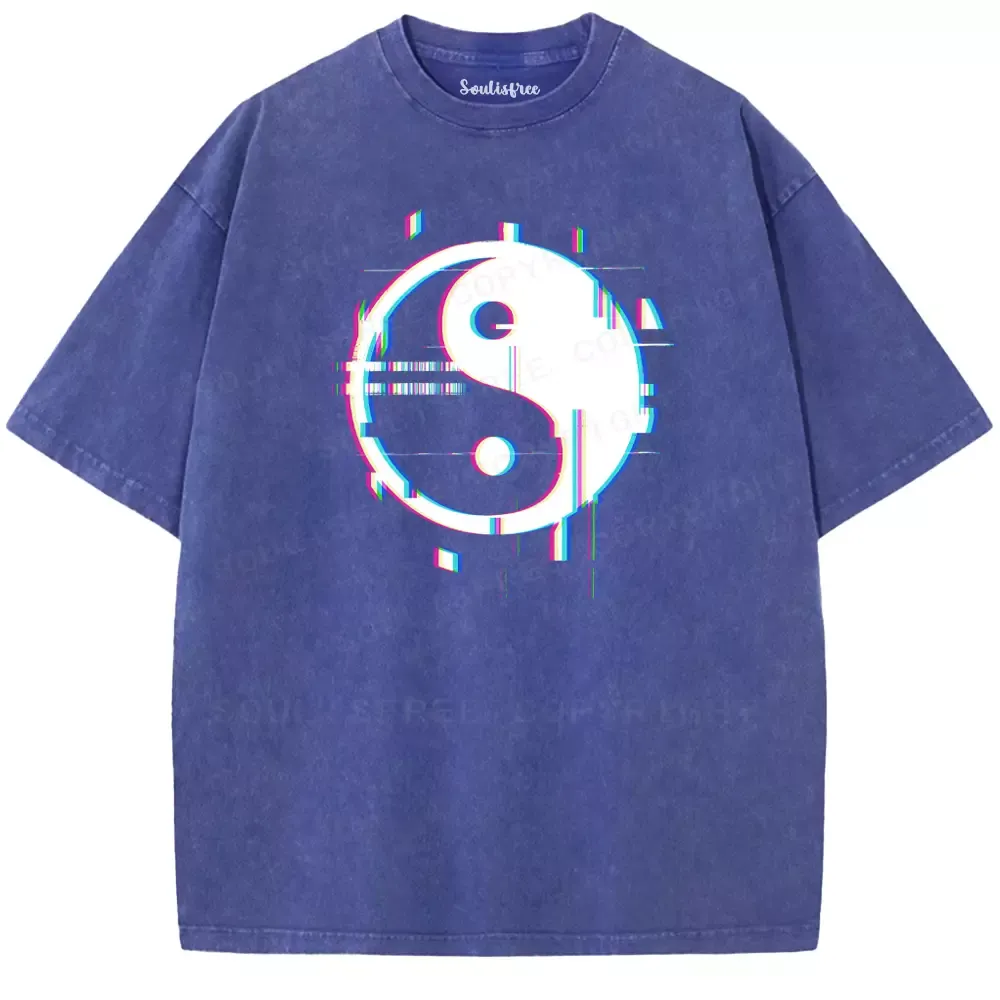 Soulisfree  Neon Dualism Washed Tee