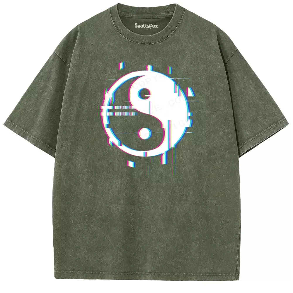 Soulisfree  Neon Dualism Washed Tee