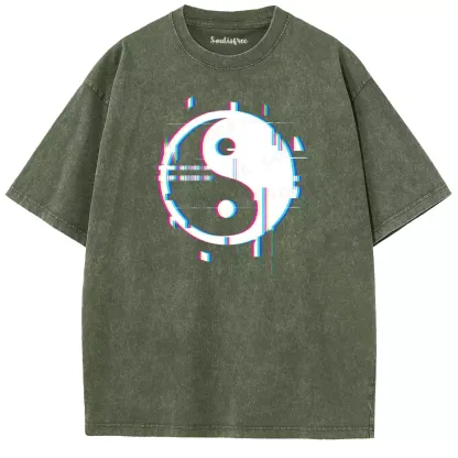 Soulisfree  Neon Dualism Washed Tee