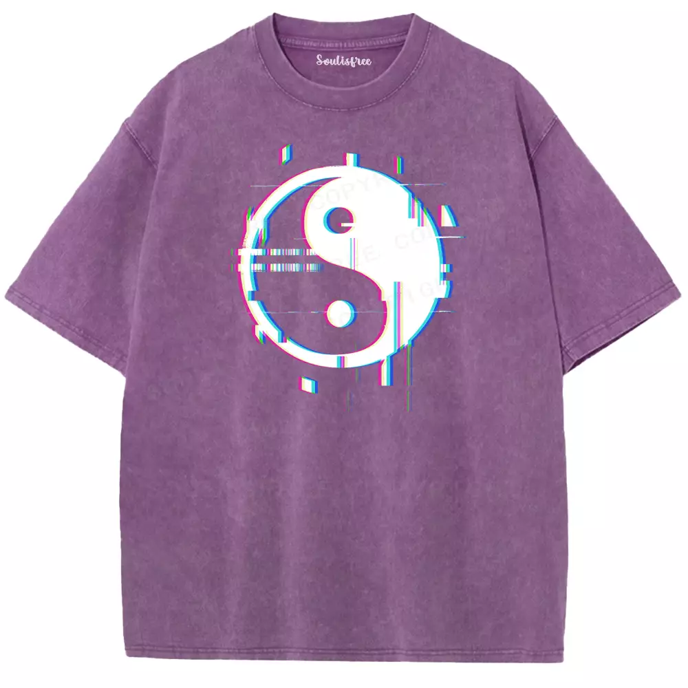 Soulisfree  Neon Dualism Washed Tee