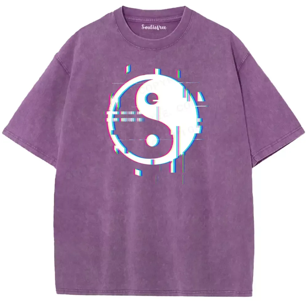 Soulisfree  Neon Dualism Washed Tee