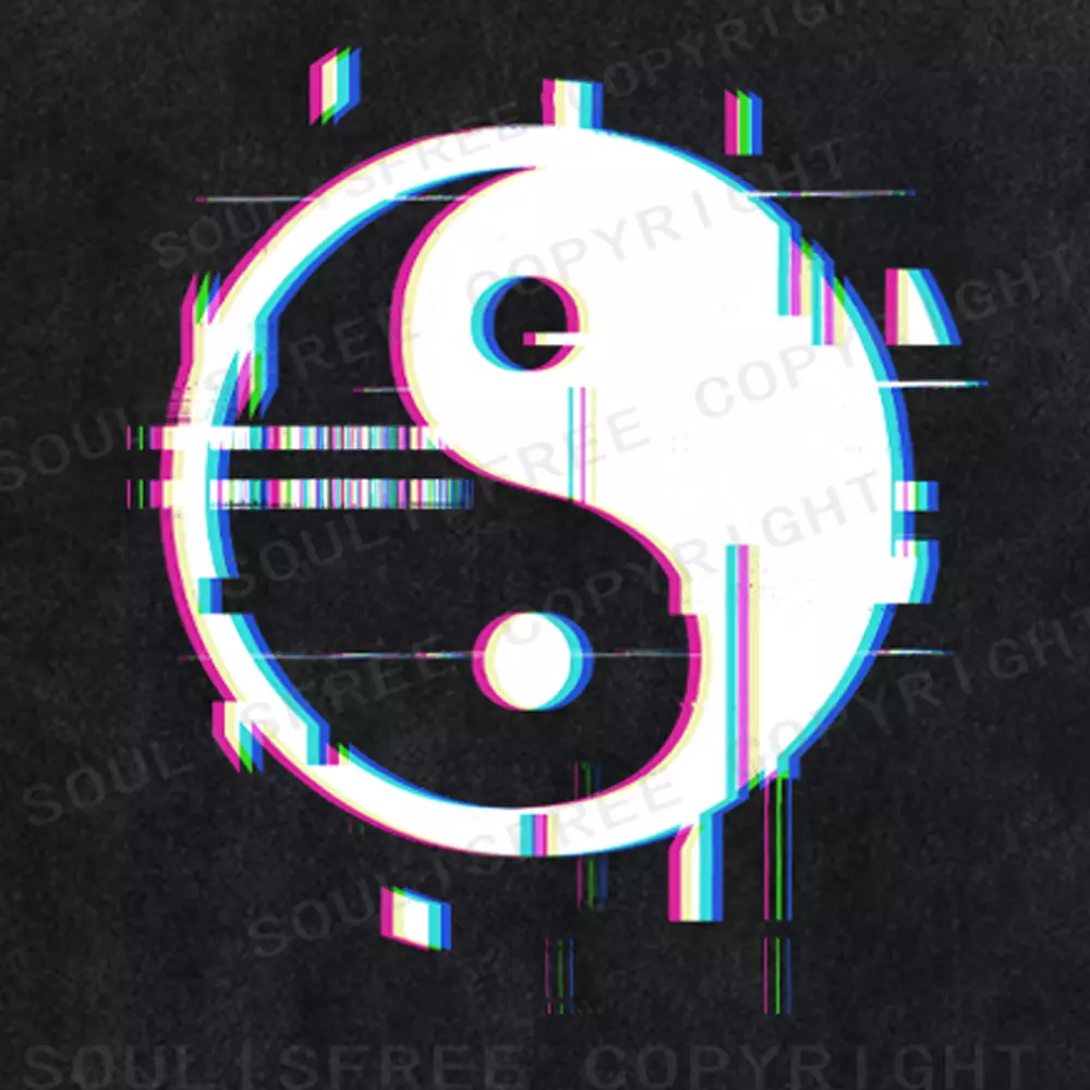 Soulisfree  Neon Dualism Washed Tee