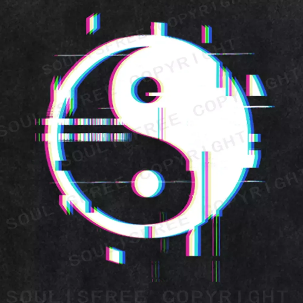 Soulisfree  Neon Dualism Washed Tee