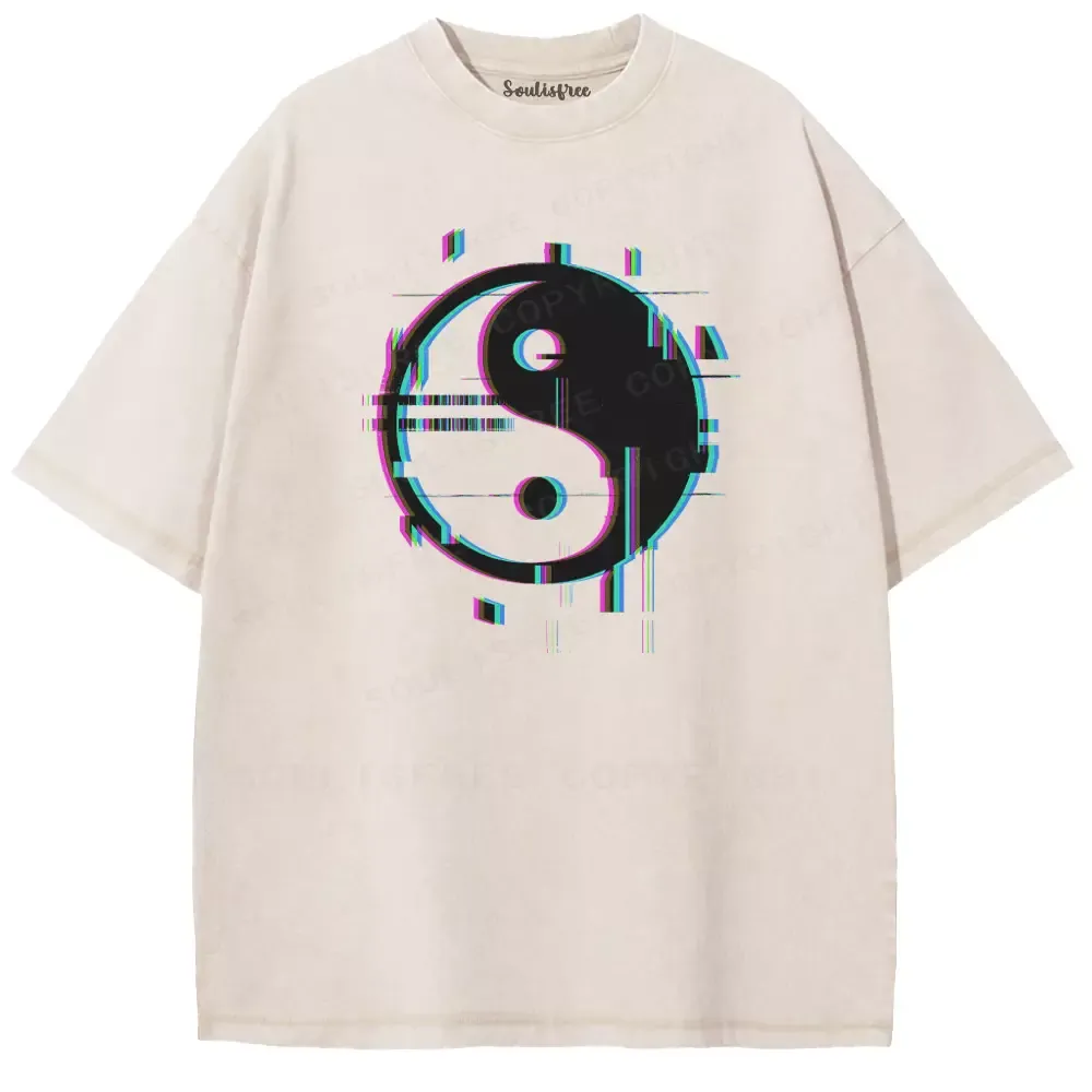 Soulisfree  Neon Dualism Washed Tee