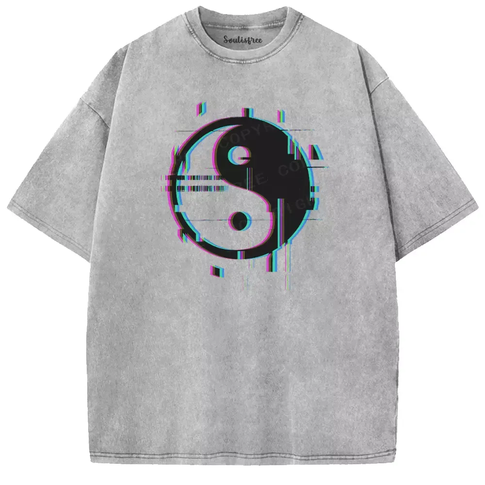 Soulisfree  Neon Dualism Washed Tee