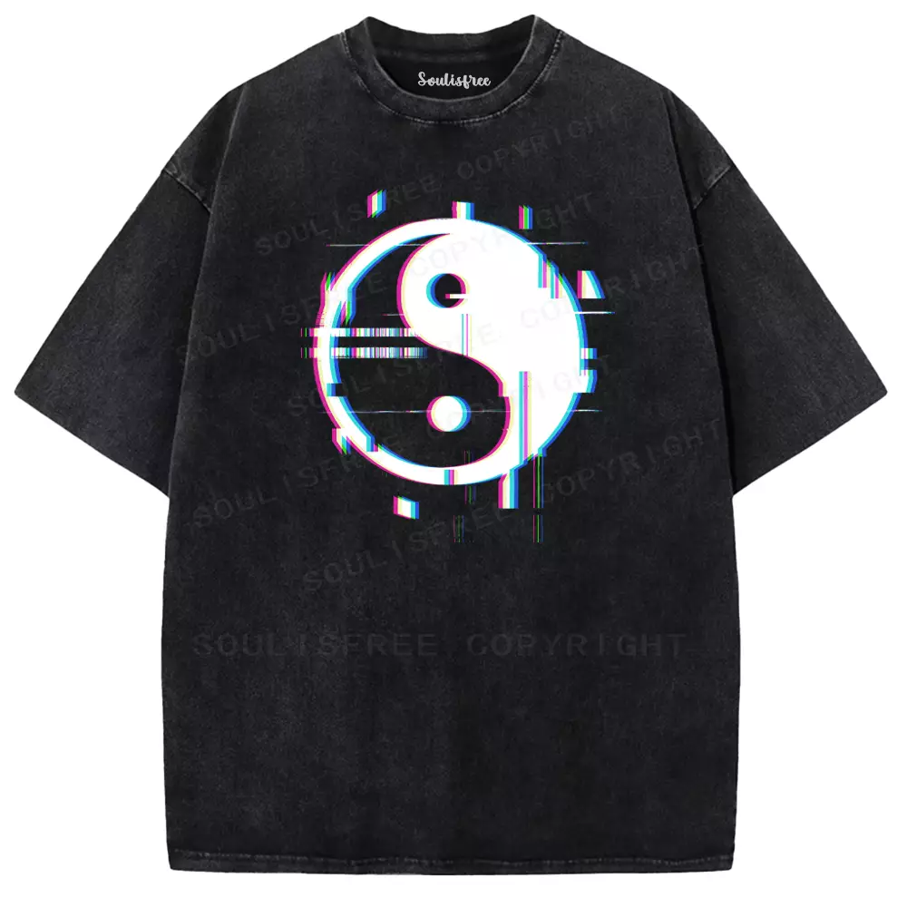 Soulisfree  Neon Dualism Washed Tee