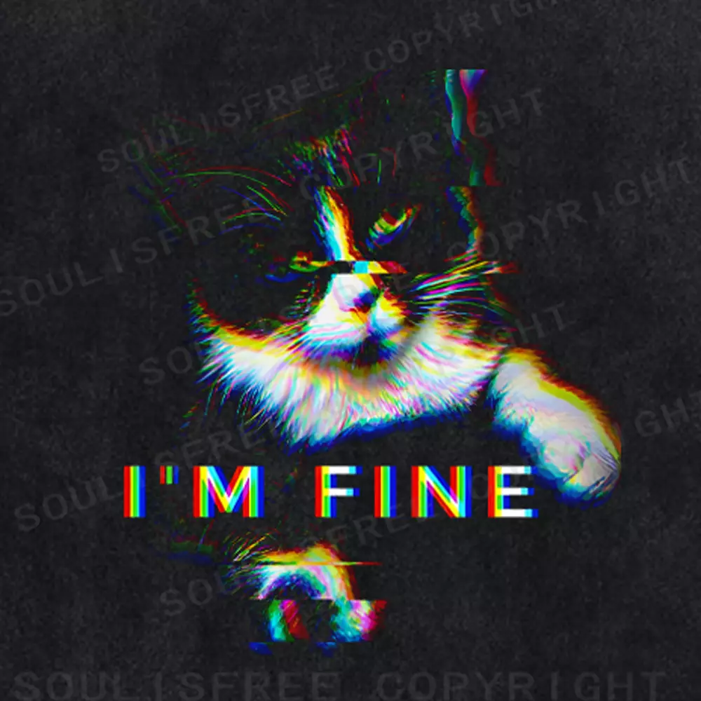 Soulisfree  Pretending To Be Fine Washed Tee