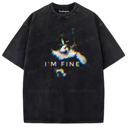Soulisfree  Pretending To Be Fine Washed Tee