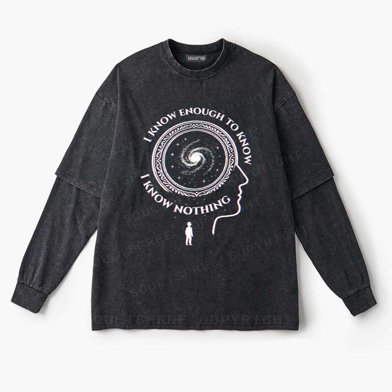 Soulisfree  The Spiral of Knowing Nothing Layered Long Sleeve Tee