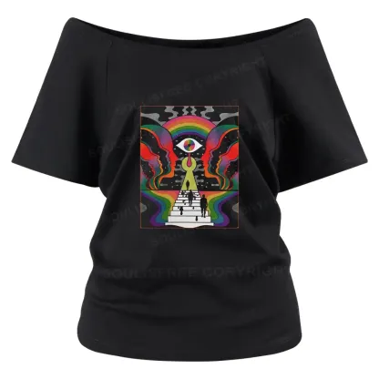 Step Into the Mind Off Shoulder Top