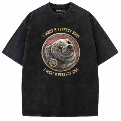 Soulisfree PERFECT BODY ,PERFECT SOUL Washed Tee