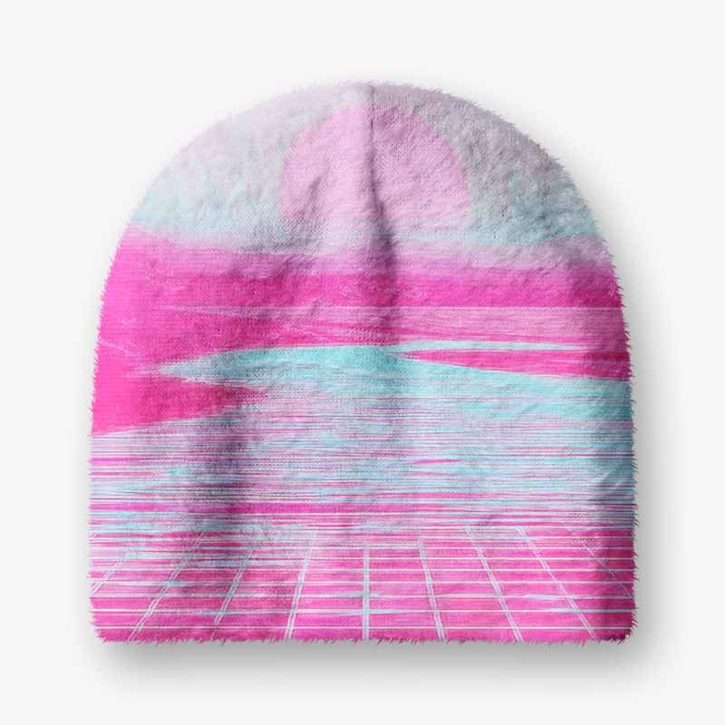 Soulisfree Pastel Horizon Fuzzy Beanie