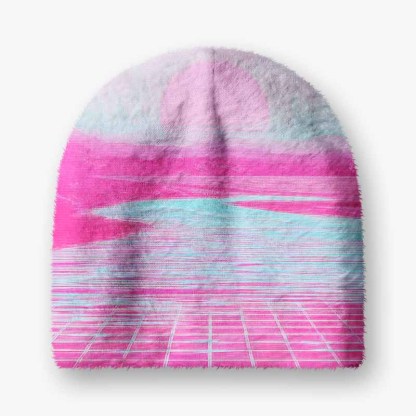Soulisfree Pastel Horizon Fuzzy Beanie