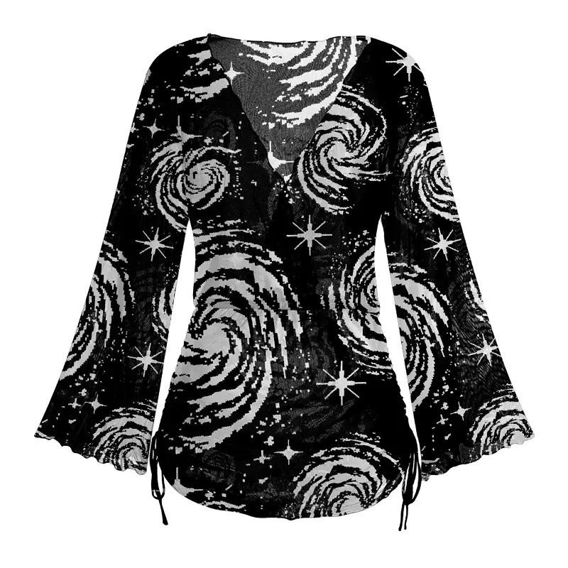 Soulisfree Galactic Swirl: A Cosmic Journey Sheer Mesh Cover Up