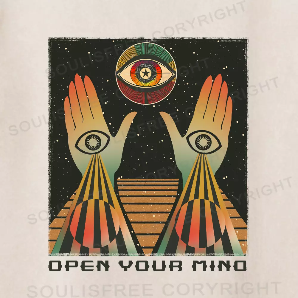 Open Your Mind Washed Space T-shirt