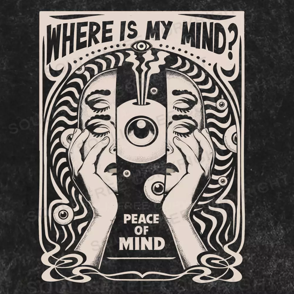 Where Is My Mind Washed T-shirt