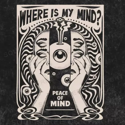 Where Is My Mind Washed T-shirt
