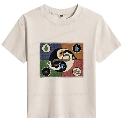 Day Or Night Basic Washed T-shirt