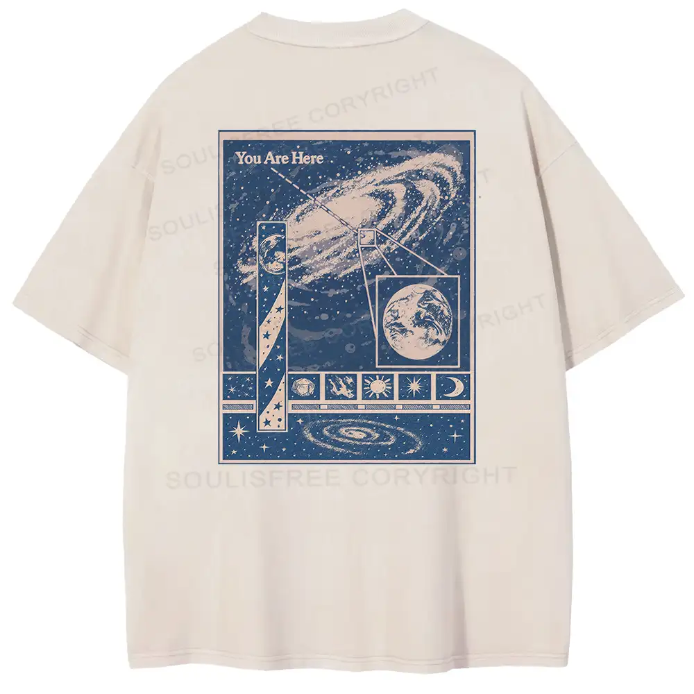 You Are Here Washed Space T-shirt