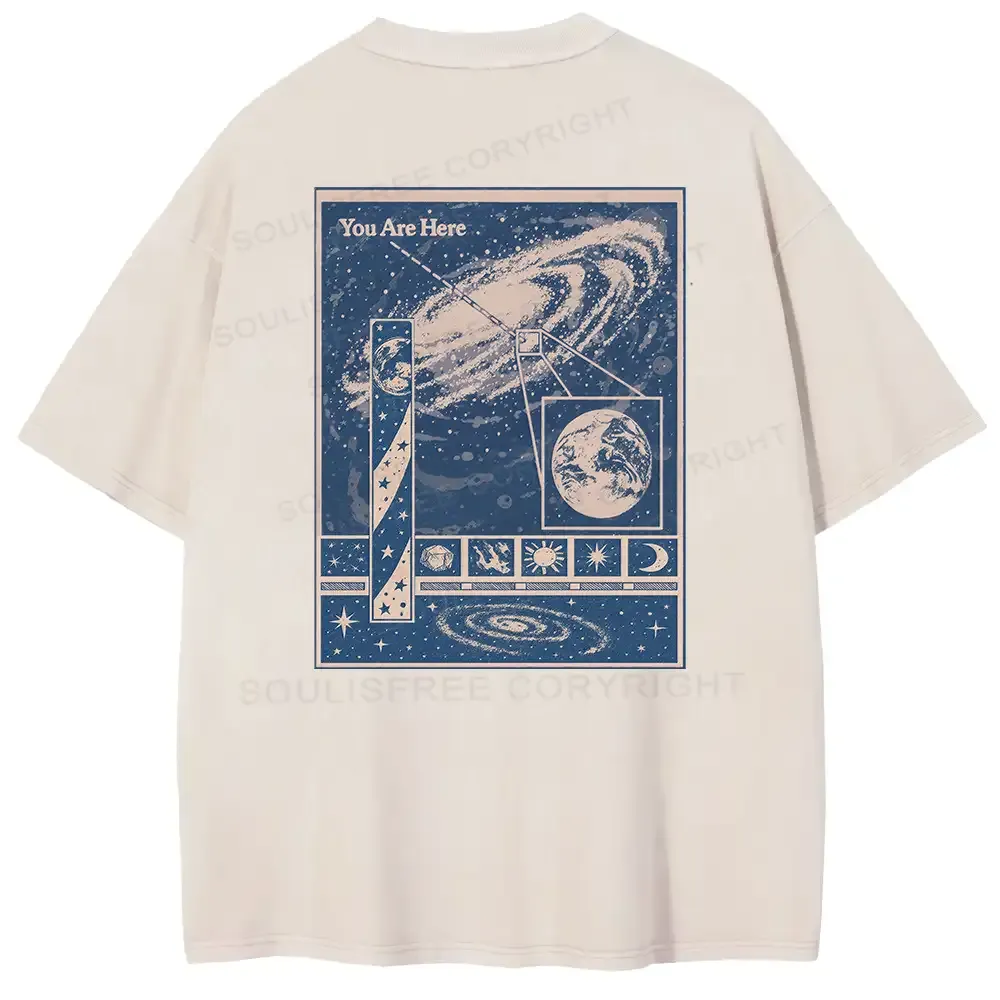 You Are Here Washed Space T-shirt