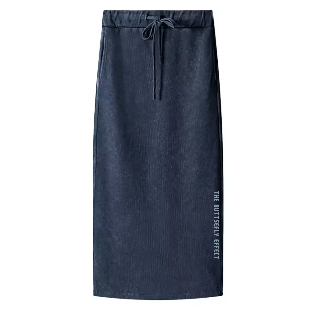 Designed Butterfly Effect Washed A-Line Maxi Skirt