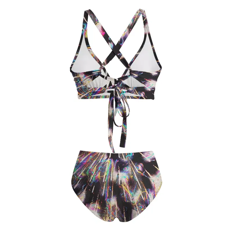 Soulisfree Ethereal Trippy Energy Glitch Cross Bikini