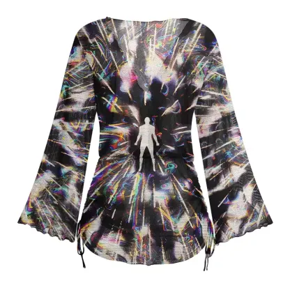Soulisfree  Ethereal Trippy Energy Sheer Mesh Cover Up