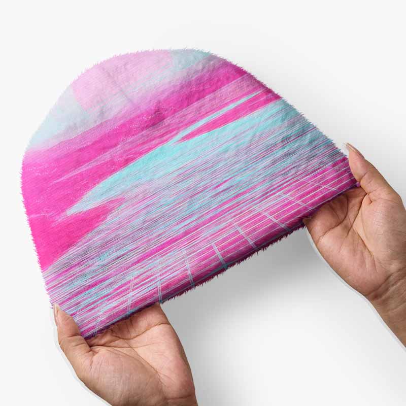 Soulisfree Pastel Horizon Fuzzy Beanie