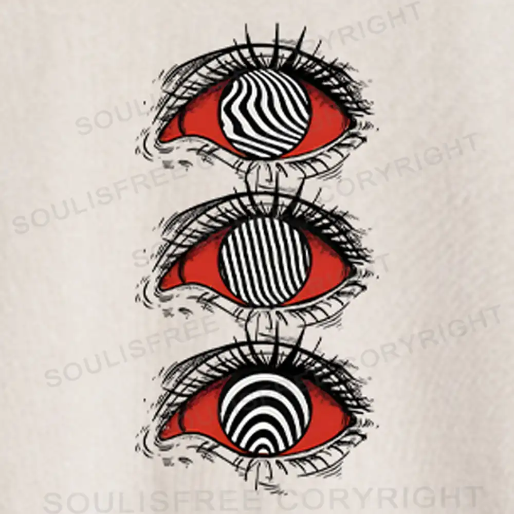 Psychedelic Eye Washed Crop T-shirt