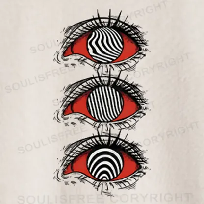 Psychedelic Eye Washed Crop T-shirt