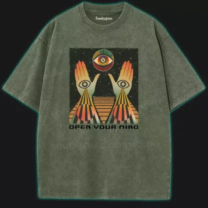 Open Your Mind Washed Space T-shirt