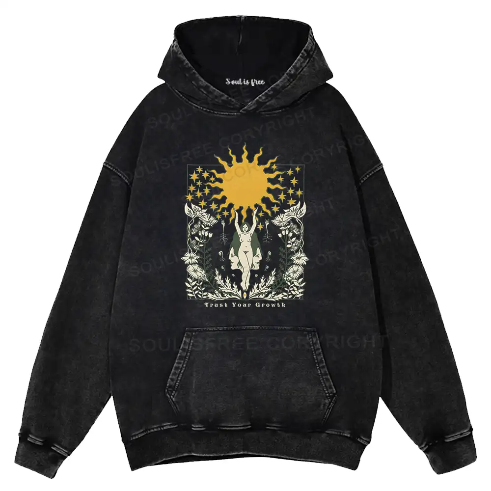 Trust Your Growth Washed Hoodie