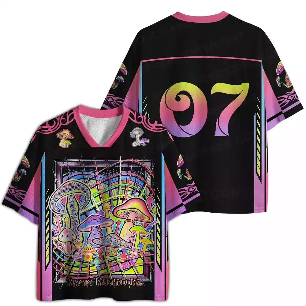 Magic Mushrooms Psychedelic Mesh Jersey