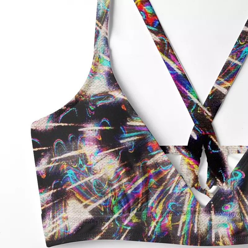 Soulisfree Ethereal Trippy Energy Glitch Cross Bikini