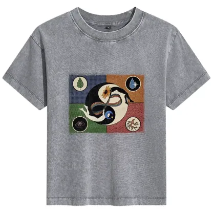 Day Or Night Basic Washed T-shirt