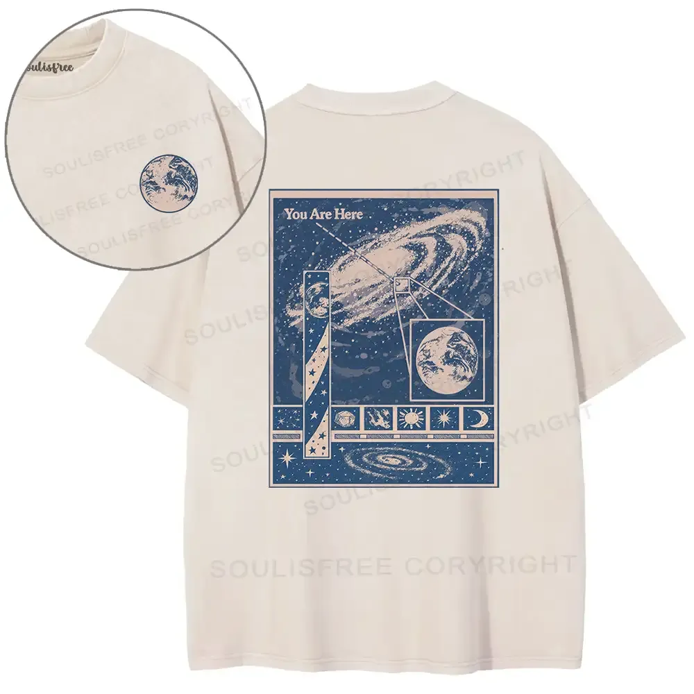 You Are Here Washed Space T-shirt